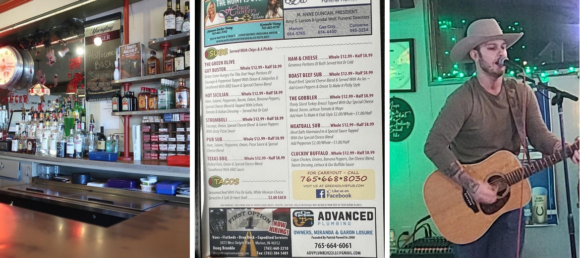 The Green Olive Pub Menu
