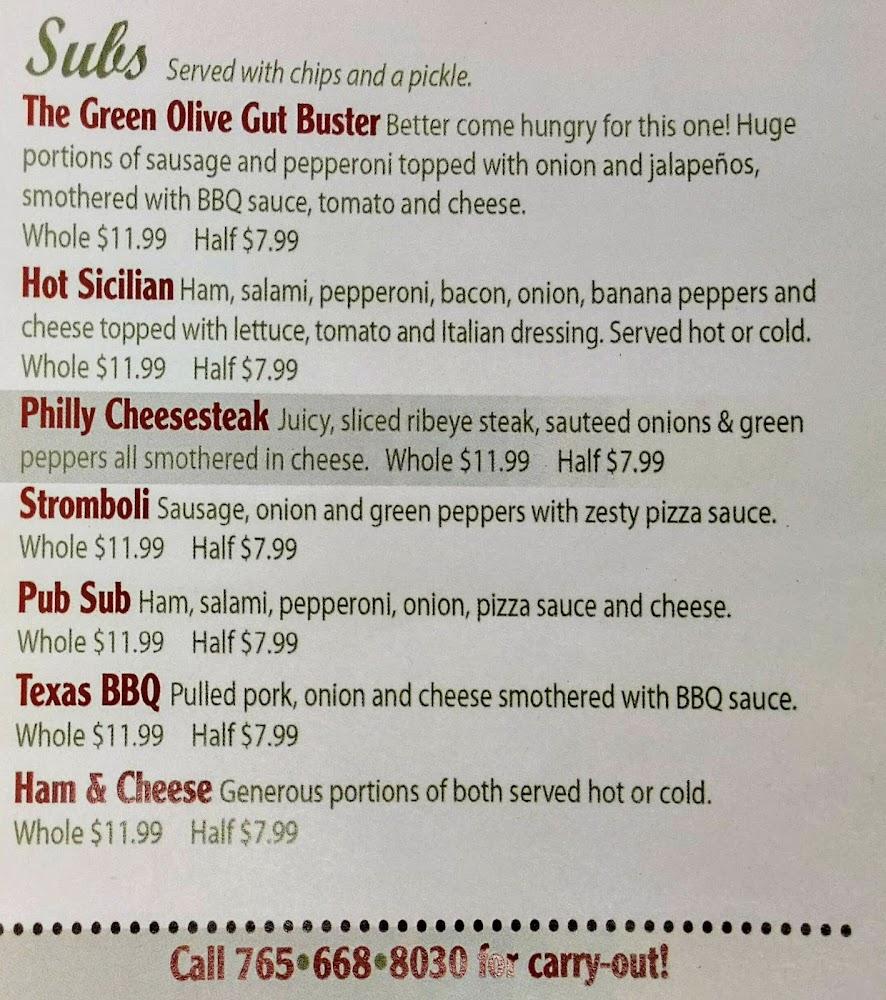 The Green Olive Pub Menu image 3